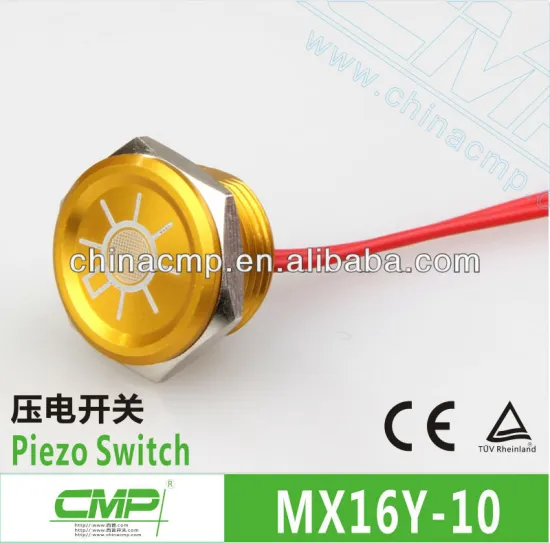 16mm Aluminum Non LED Momentary Piezo Switch
