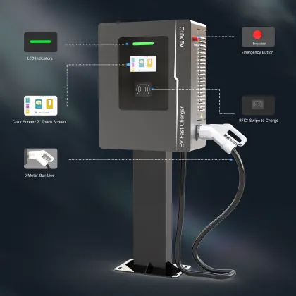 Wallbox Floor-mounted EV Charging Stations: 20kW, 30kW, and 40kW DC Options for Roadside Use
