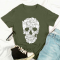 Halloween Costume Skull Cat T-shirt