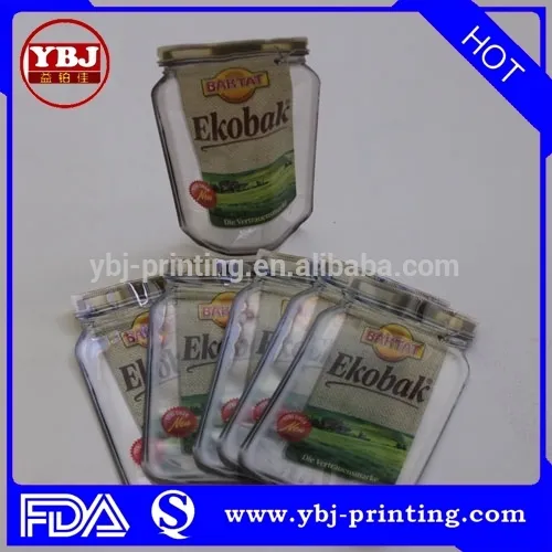 Resealable plastic zipper bag for food,snack and sauce and nuts