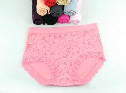 High Quality Female Underwear Lady High Waist Large Size Bamboo Fibre Panties 222