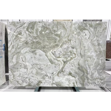 Avalanche Marble Brazilian White Quartzite Stone Slab Fusion Tiles for Modern Design