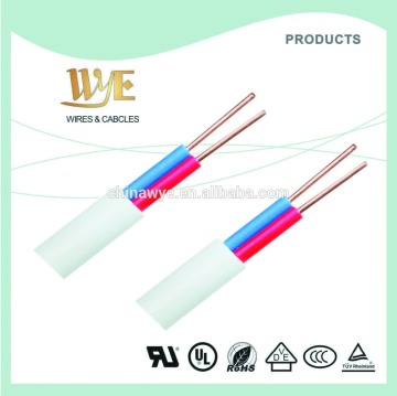 Flat type 2 core 3 core multicore silicone shielded wire cables for plugs