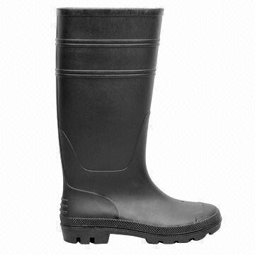 PVC Safety gumboots, black, CE standard