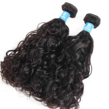 Virgin Hair Brazilian Water Wave 3 Bundles Human Hair Weaves Wet and Wavy Natural Wave Weft