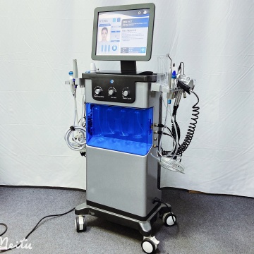 Hydra Spa Oxygen Jet mengelupas Mesin Muka-Peralatan Penjagaan Kulit Dermabrasion 14-in-1 Hydro