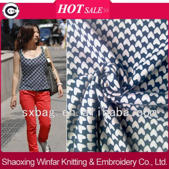 shaoxing winfar single Jersey spandex printed knitting polyester fabric for garment