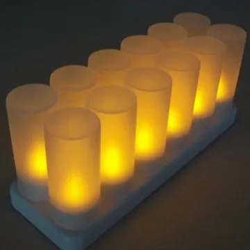 Romance rechargeable LED tealight candle with holder