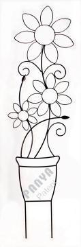 72 in Flower Trellis Black