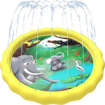 2024 Elarve Kids Outdoor Inflatable Sprinkler Mat: An Underwater World of Fun and Cooling