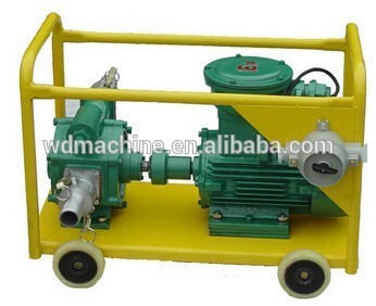 Self priming vane pump, electric motor driven