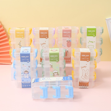 Creative Cartoon Three-layer Storage Box