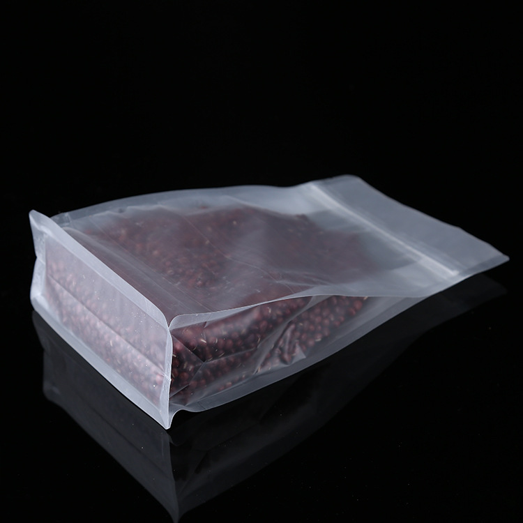 Plastic Flat Bottom Eight Side Seal Packaging Bag