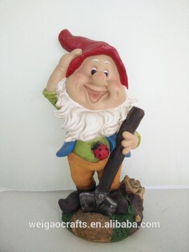 Funny decoration red hat garden gnome