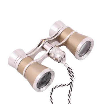 Vintage-Style Opera Glasses: 3x25 Magnification Foldable Theater Binoculars with Chain