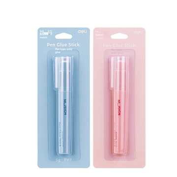 High Viscosity Deli NS138 Powder Blue 2 Pen Type Solid Glue for Students and Crafts