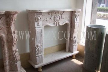 Firepplace, Granite Grey Fireplace, Chinese Granite (HZX10)