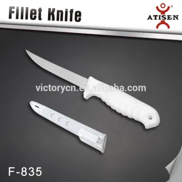 Hot Sale 6" Fillet Knife Stainless Steel Fishing Knives, Sheath with sharpener