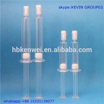 3ml 5ml 10ml cosmetic plastic tube colorful syringe bottle with Push rod and top cover