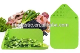 Plastic Folding chopping board, cutting board with holes,Folding Chopping Board