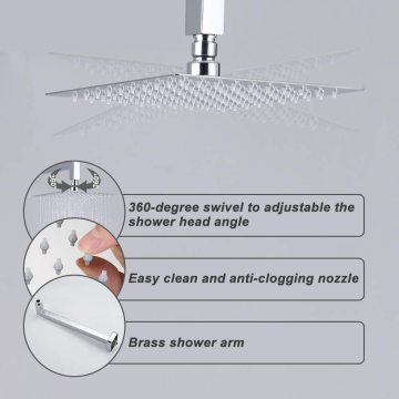 Luxury Gold High Pressure Rainfall Shower head