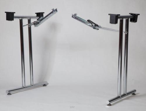 Mesa de electroplacas de metal de acero fundido Base de altura de plegamiento de servicio pesado Pendías de mesa industriales personalizadas para uso interior y exterior