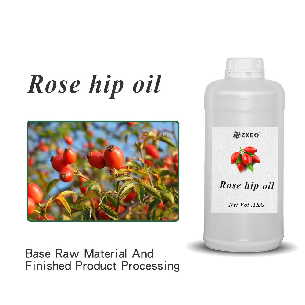 Huile de graines de rosehip biologique en vrac, huile de hanche à rose pour le visage en gros de matières premières cosmétiques