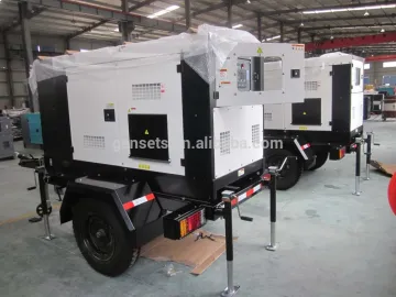 soundproof towable power generation 30KW 40KVA portable mobile trailer silent diesel generator