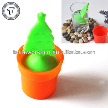 christmas tree design silicone tea strainer