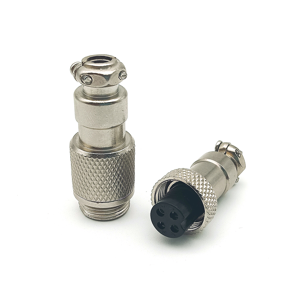 Male Female GX12 Butt-Joint Aviation Cable Plug Connector