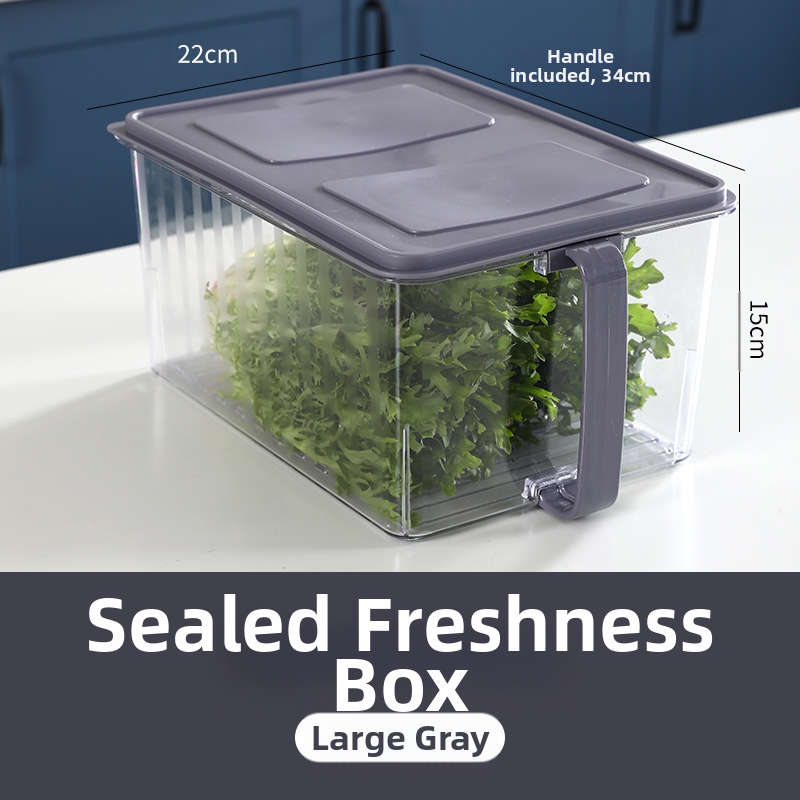 水切りバスケットなしの大きなグレーの収納ボックス