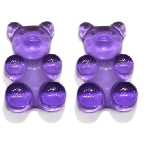 Plaksteen Jelly Bear Hars Cabochon Kralen Kunstmatige DIY Craft voor Telefoon Case Decor Haaraccessoires Hangers Maken