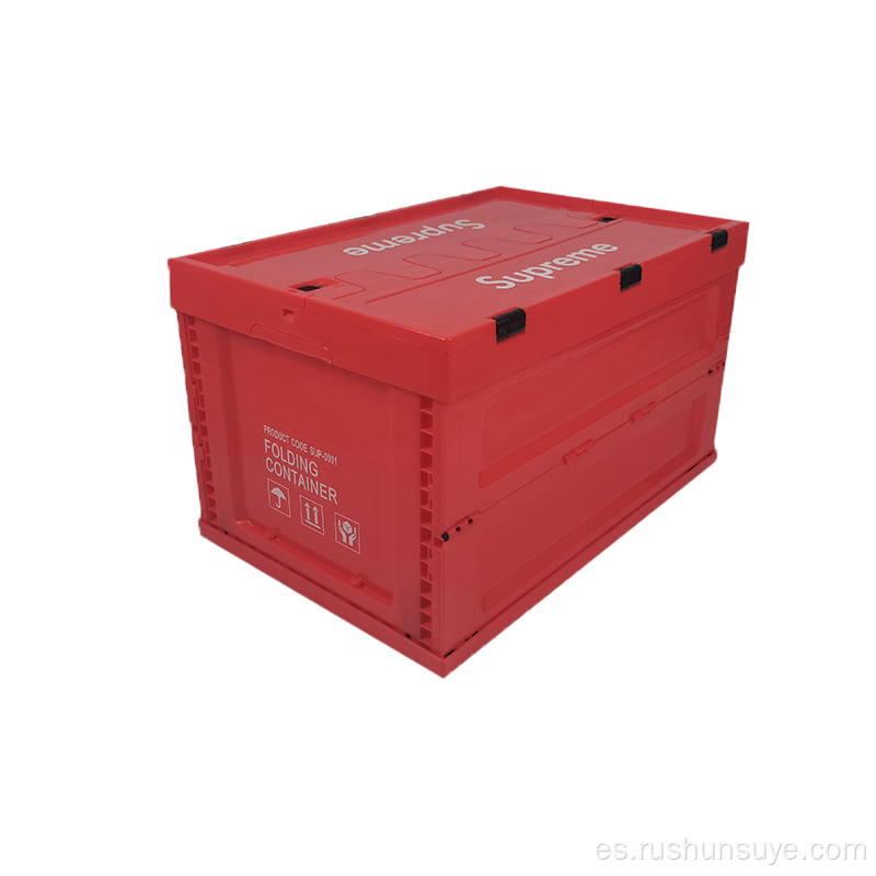 Caja plegable de moda roja 65L con cubierta