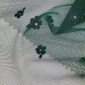Goldfarbenes, florales, glitzerndes Polyester-Mesh-Kleid für Mädchen