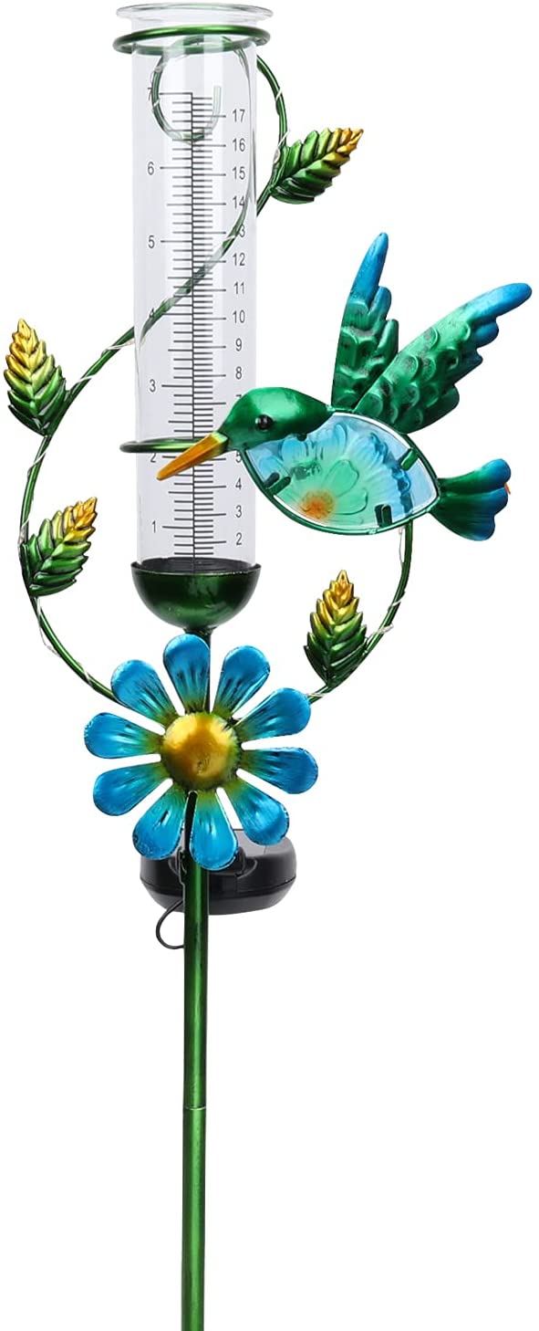 Solar Powered Garden Rain Gauge