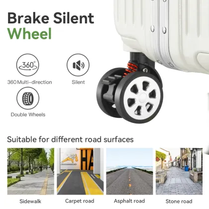 2024 High Quality PC Aluminum Alloy Suitcase - Waterproof Trolley Luggage