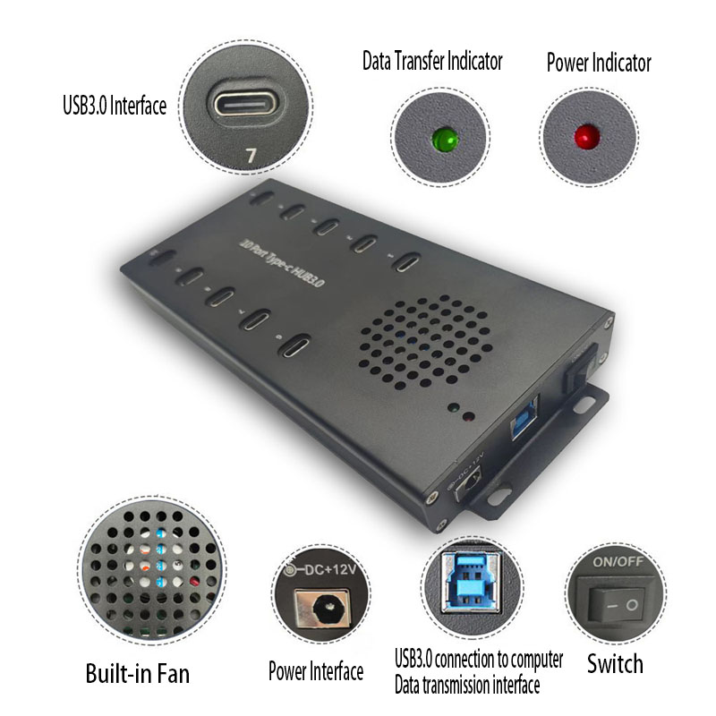 USB Type-C suspension hub