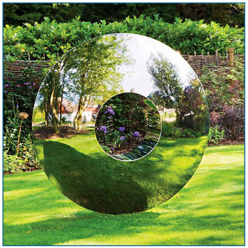 Seni Modern Art High Polished Mirror Circle Stainless Steel Sculpture