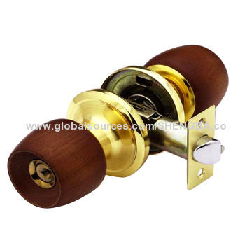 Tubular Knob Lock, Made of Wood