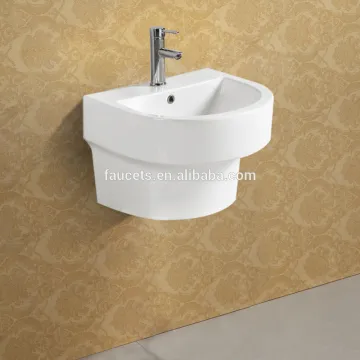 Wall Hung Round China Bathroom Sink