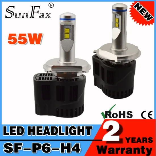 New generation! P6 55W led headlight bulb h4, yellow car h4 led headlight bulbs