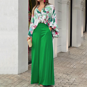2024 Sommer neues gedrucktes Hemd und Hose Casual Fashion Set