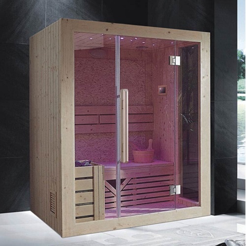 Dry Sauna Cabin Enclosure Wet Steam Shower Room Combination