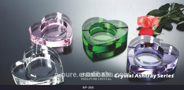 Wholesale Unique Heart Custom Glass Ashtray