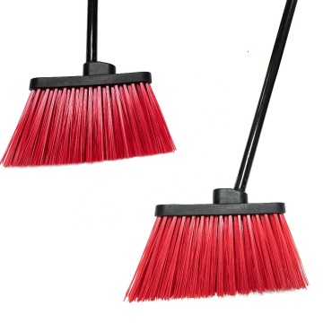 Factory Price Wholesale Outdoor Garden Duo-Sweep Flagged Angle Broom Head for Commercial Cleaning