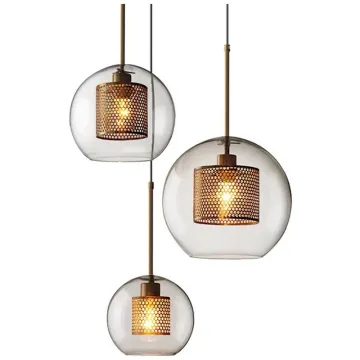 Nordic Glass Chandelier for Bar Counter Clothing Store Showcase