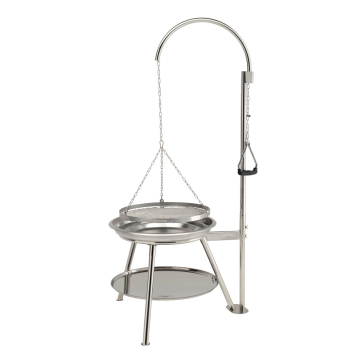 KEYO Outdoor Wood Fired Burning Stainless Steel Hanging Swing Hiking Camping Tripod Swivel Grills