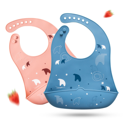 Custom Comfortable Silicone Polar Bear Baby Bib