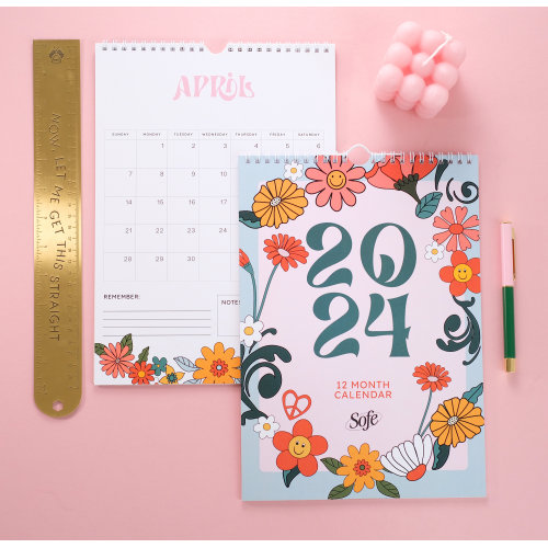 Wall Calendar Custom Floral Themed 12 Month Wall Calendar Supplier