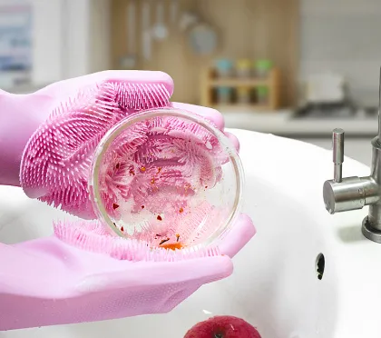 Silicone Gloves Washing Gloves Kitchen Cleaning Glove